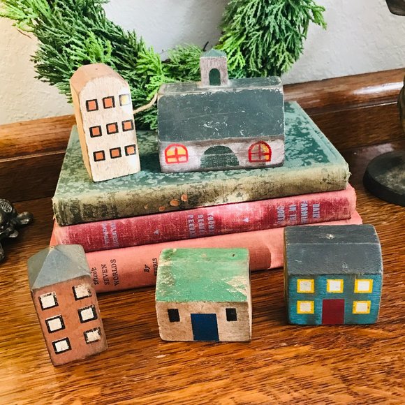 Vintage wooden village